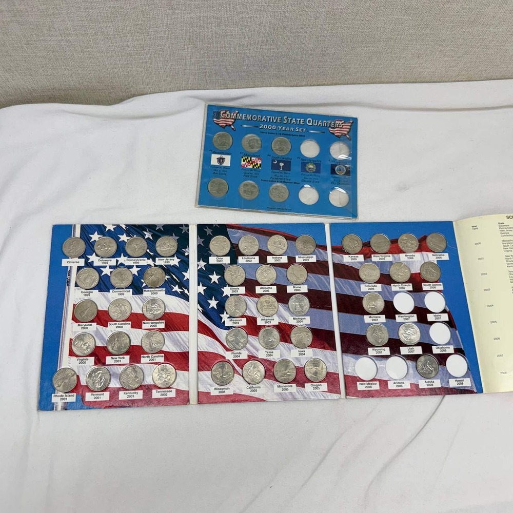 US State Quarter Collection 1999-2008 & 2008 Obama Miami Herald Newspaper Lot